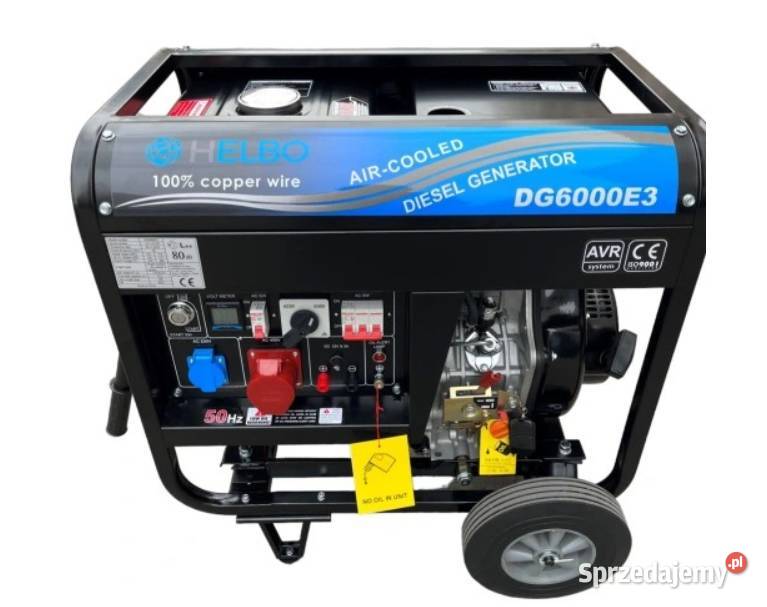 Agregat Generator Prądu Diesel DG6000E3 5KW Dąbrówka Wielka