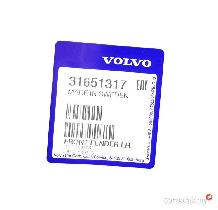 VOLVO V60CC II blotnik przedni lewy przod OE Bielany Wrocławskie