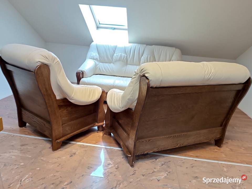 Nowy Komplet ADAM 321 Skóra Dąb Rustikal Meble Olesno