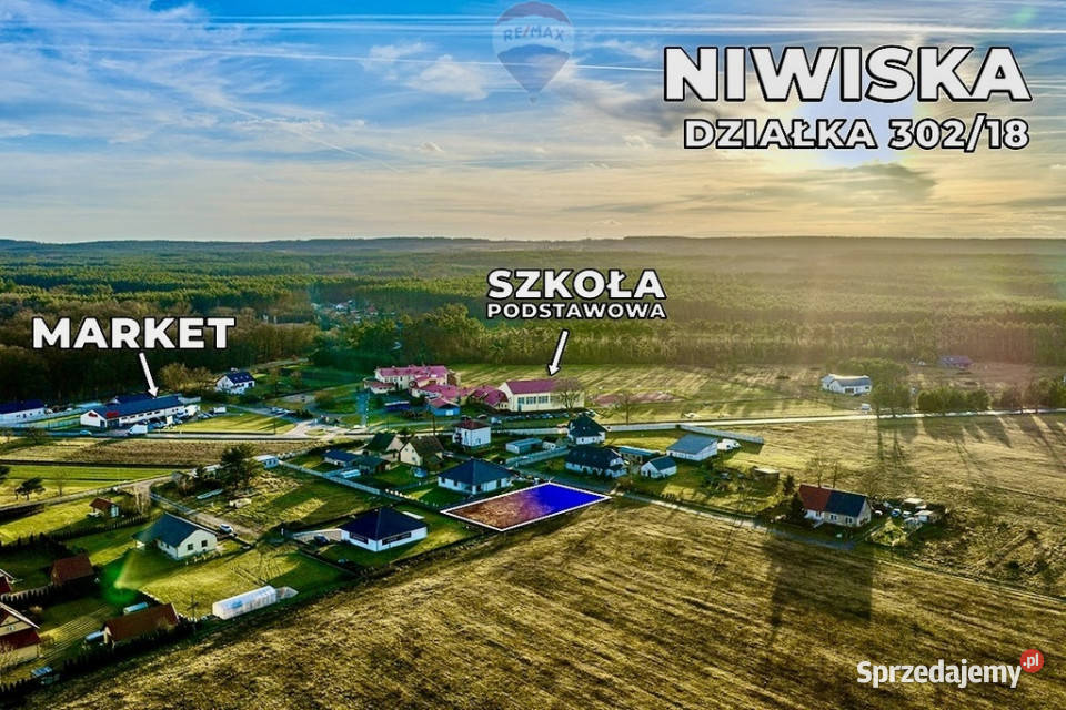 Działka budowlana pow 1000 m Sprzedaż Niwiska