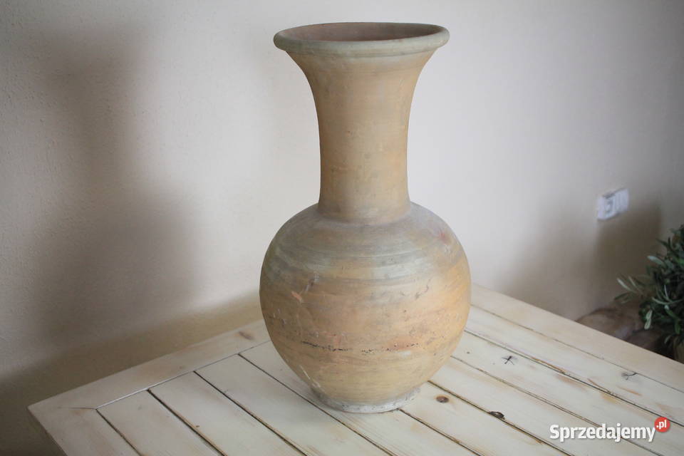 Piękny wazon ręcznie stworzony GLINA WYPALANA inny kolor Pszczyna