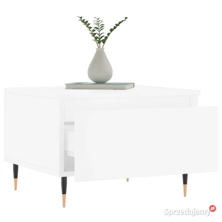Stolik kawowy biały 50x46x35 materiał Warszawa