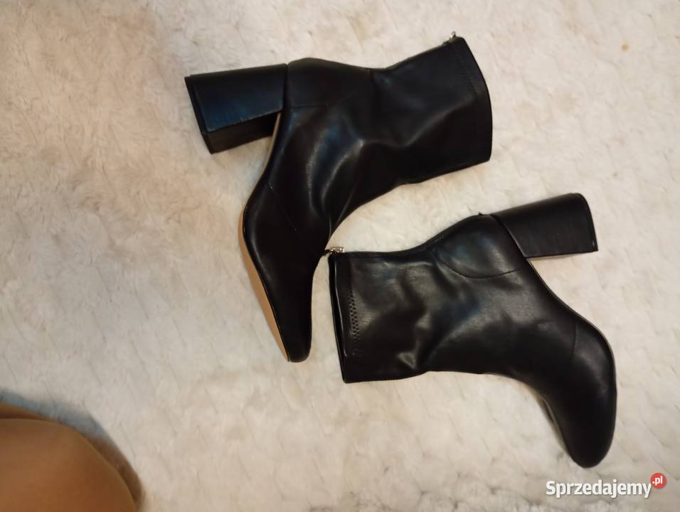 40 Missguided Czarne botki wieczorowe z Londynu Kraków