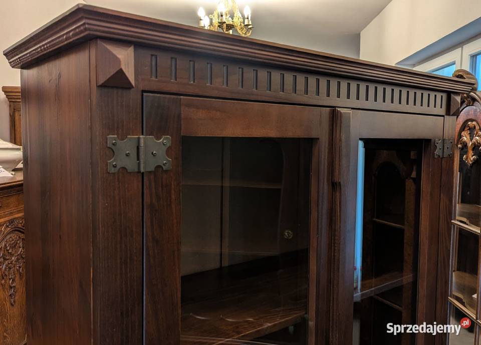 ładna bibliotekawitryna kolonialnasklep Dąbrowa Meble Dąbrowa Górnicza sprzedam
