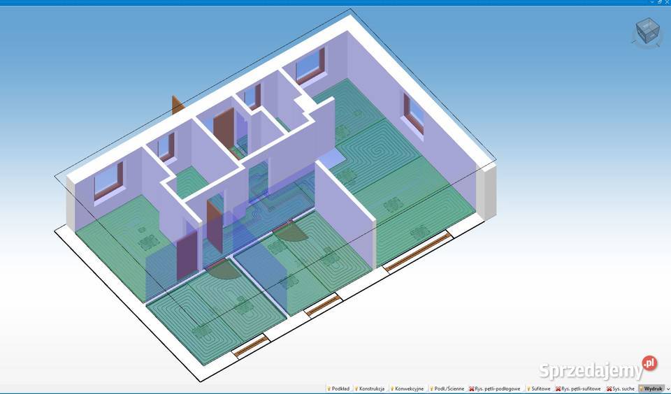 Schemat projekt ogrzewanie podłogowe Toruń