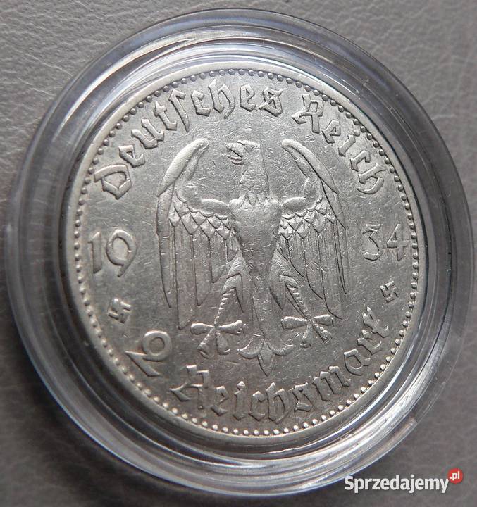 2 Reichsmark 1934 Kościół F Niemcy Szklarska Poręba