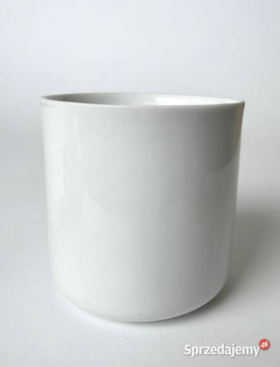 Porcelanowy kubek PRL barowy z motywem roślinnym Kraków