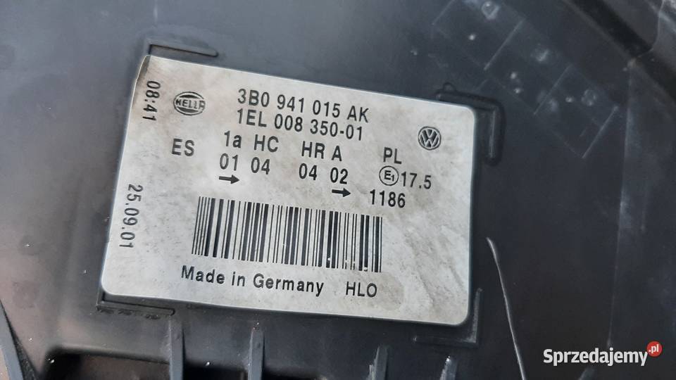 lampa prawa lewa Volkswagen Passat B5 oryginał Lampy przednie Korzeńsko