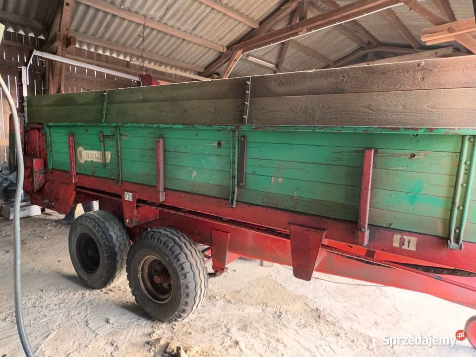 Rozrzutnik obornika 8t tandem nieuszkodzony Rozrzutniki obornika Kłodnica