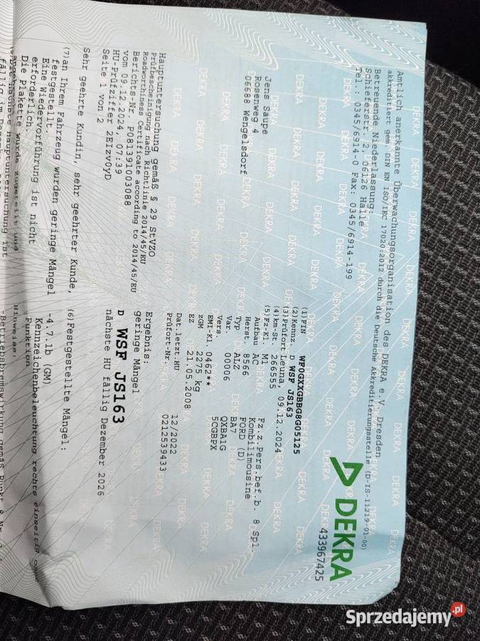 FORD MONDEO 20 TDCI isofix Leszno