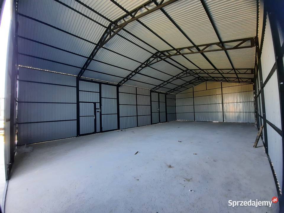 Garaż Blaszany GRAFITOWY Wiata Hala Wiaty Hale