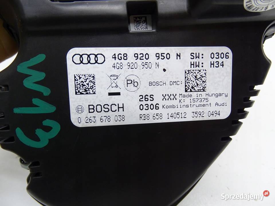 LICZNIK ZEGARY AUDI A6 C7 4G 20 TDI 4G8920950N osobowe