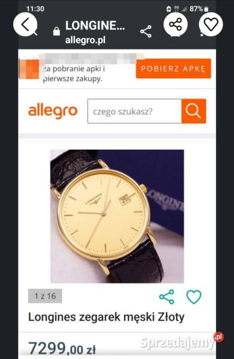 Sprzedam longines zloty Poznań