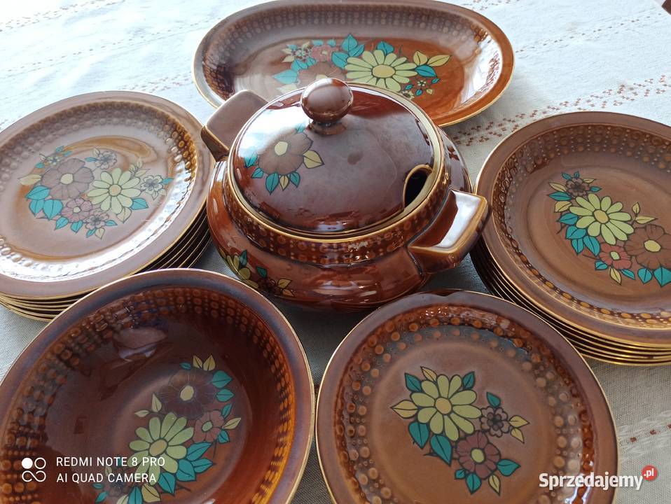 Serwis obiadowy porcelit Tułowice PRL fason Białystok