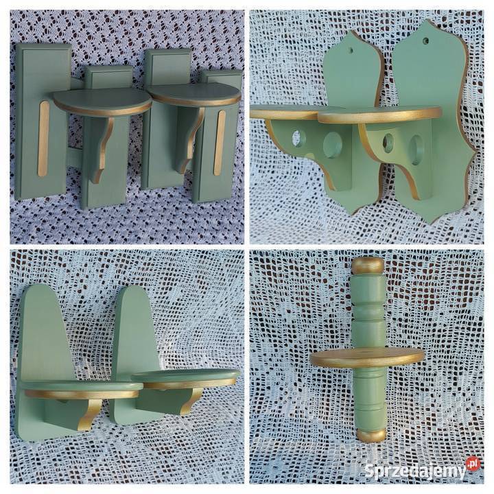 Świeżo odnowione kwietniki świeczniki drewniane Rzeszów