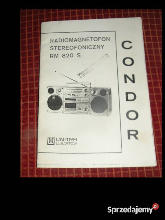 Instrukcja obsługi radiomagnetofonu CONDOR Lublin
