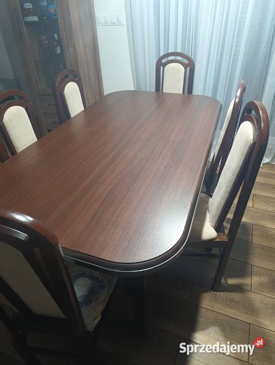 Zestaw do jadalni stół krzesła 90cm wielkopolskie