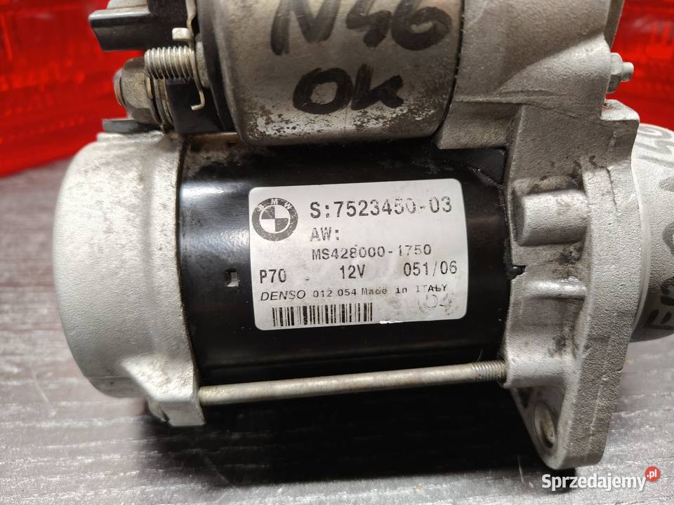 Bmw e90 e87 n46 rozrusznik 100 sprawny Aleksandrów Łódzki sprzedam