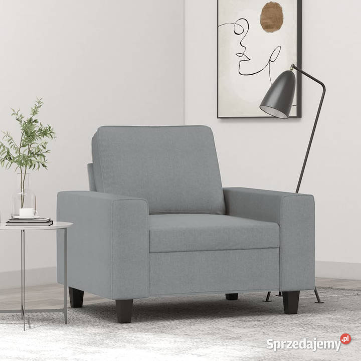 Fotel jasnoszary 60 obity tkaniną WM359375 Warszawa