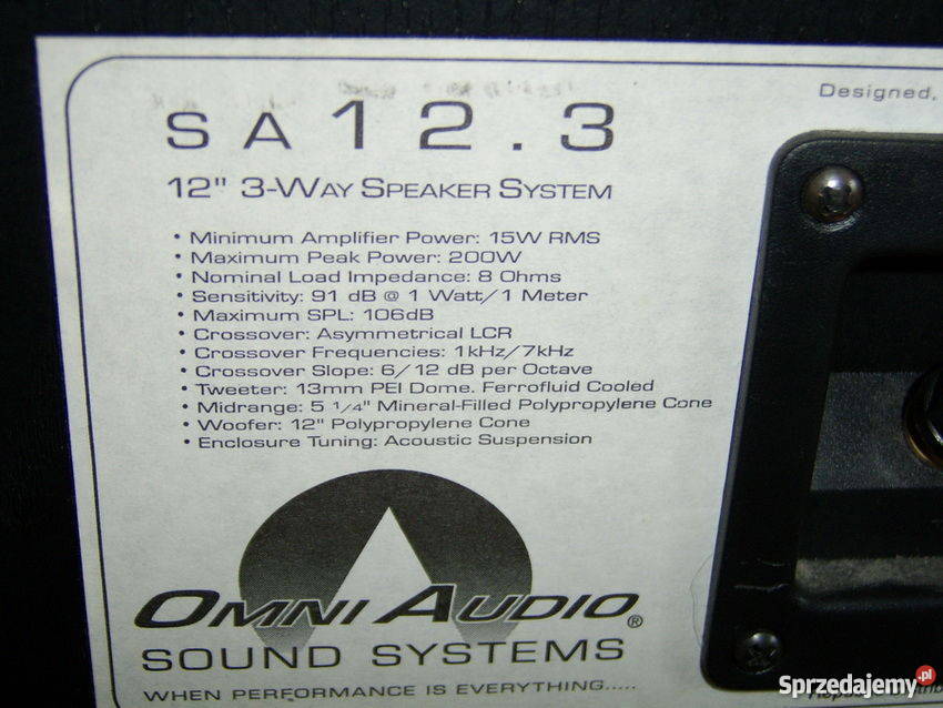 Kolumny omni audio stan zadbane 2x200watt Świecie