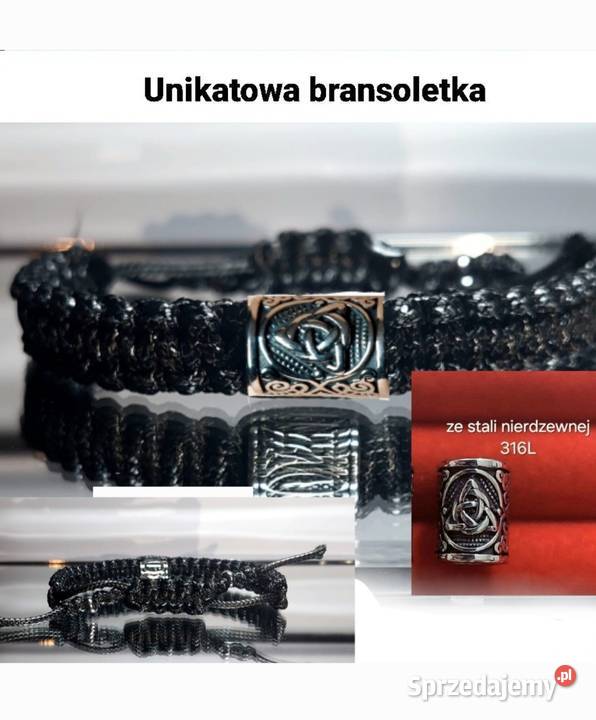 BRANSOLETKA RUNA TRIQUETRA DO WYBORU NA WYMIAR Warszawa
