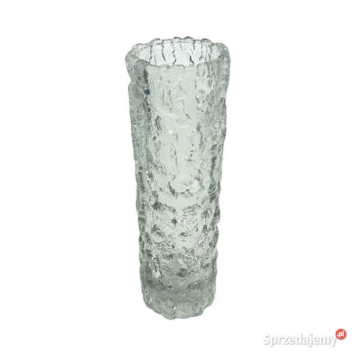 Wazon ARKTIS Georgshtte Ice Bark Glass Niemcy Porcelana i szkło