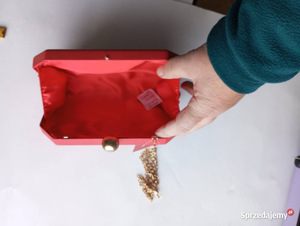 torebka damska wieczorowa czerwona Lublin