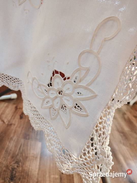 Serweta biała bawełna PRL Legnica