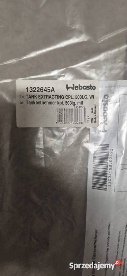 Nowa oryginał Webasto igła ujście paliwa proste