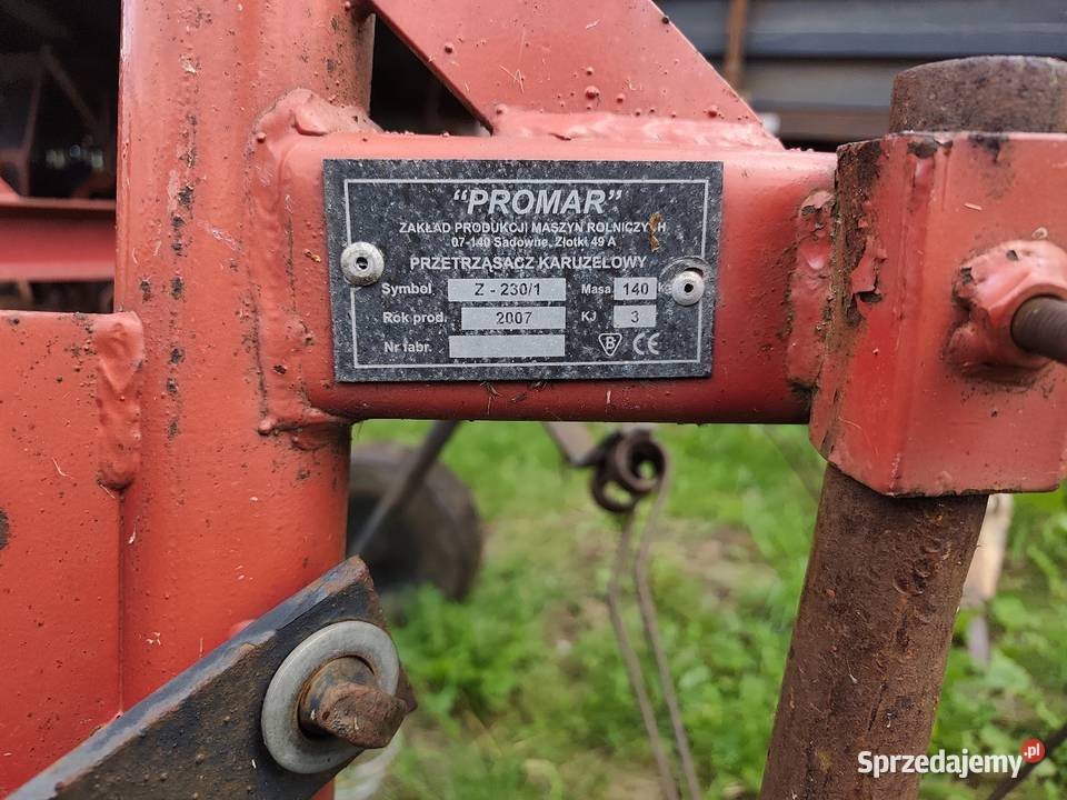 Przetrząsarka karuzelowa nieuszkodzony Obiedzino Górne sprzedam