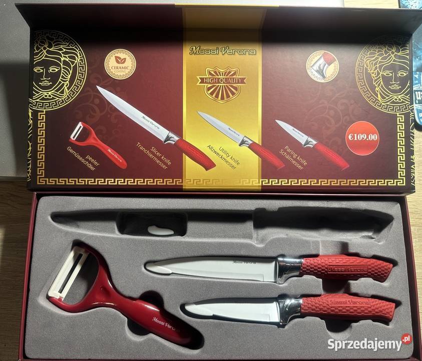 Zestaw noży ceramicznych 2 duże noże Szamotuły sprzedam