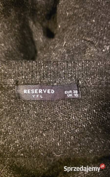 Dłuższy sweter w serek z tiulem RESERVED 3840 Oława sprzedam