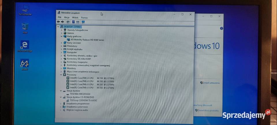 Samsung R540 i3 2x22700 4GB 320GB WIN10 Włocławek sprzedam