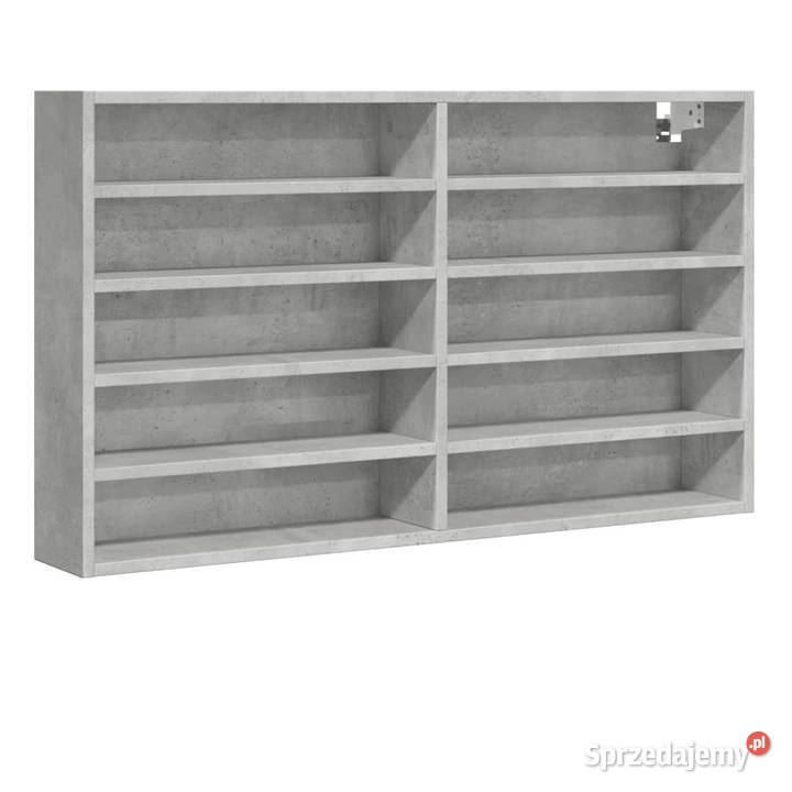 Witryna szarość betonu 100x15x58 materiał