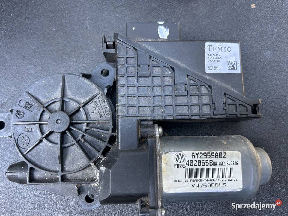 Vw T5 silnik silniczek lewy szyby 6y2959802 lubuskie Gorzów Wielkopolski