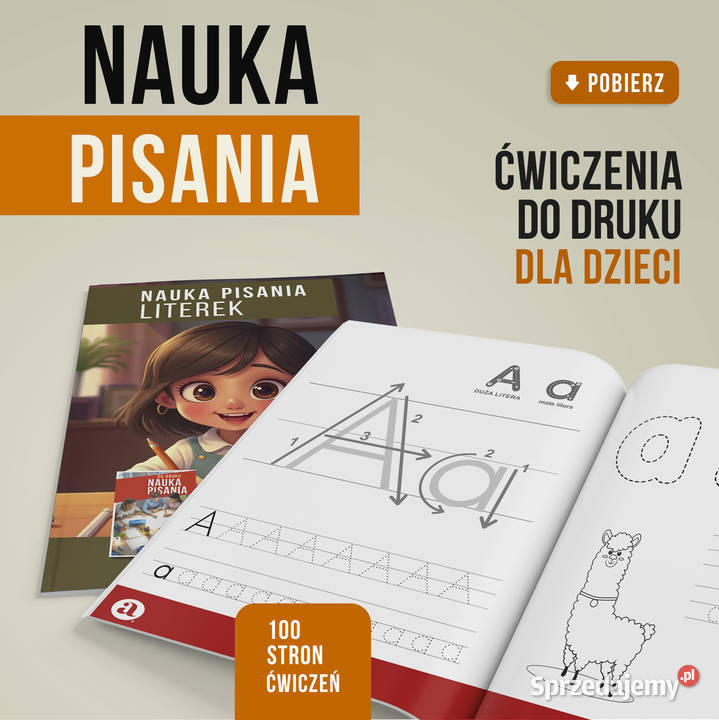 Nauka pisania literek do wydruku PDF Dzieci Katowice