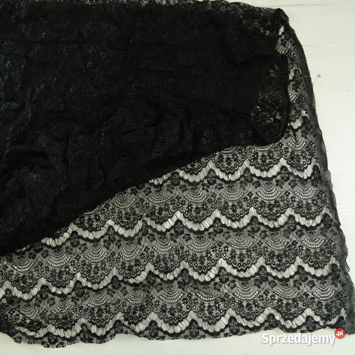 Czarna koronka kupon materiału wyprzedaż Legnica sprzedam