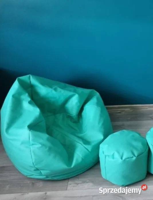Pufa worek kolor turkusowy Pufy i podnóżki Nowy Korczyn