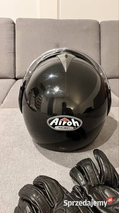 Kask Airoh pokrowiec rękawice kominiarka Części i akcesoria motocyklowe śląskie Żory sprzedam