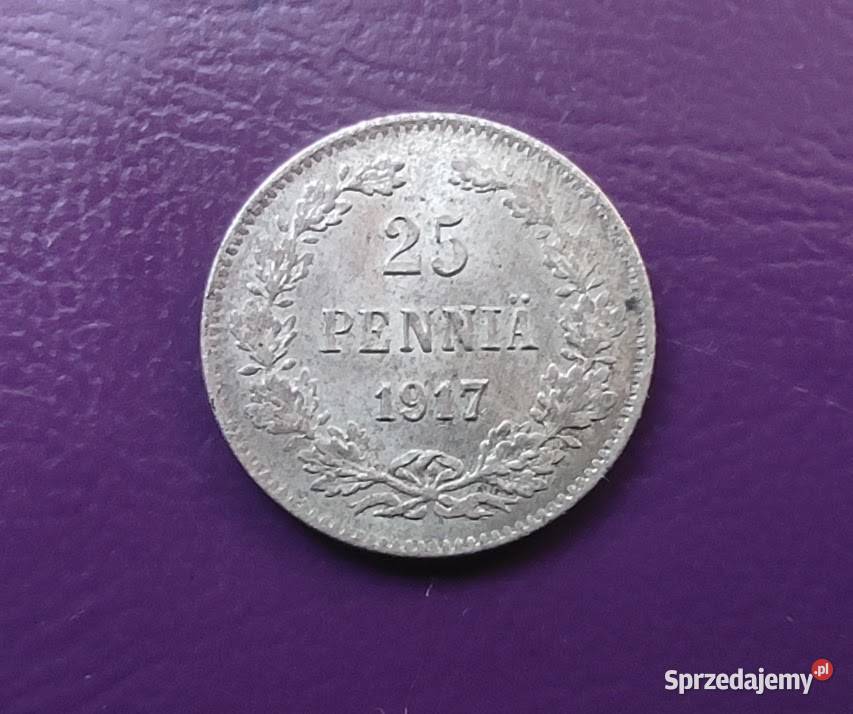 Moneta 25 PENNIA 1917 bez korony CARSKA Numizmatyka mazowieckie Pruszków