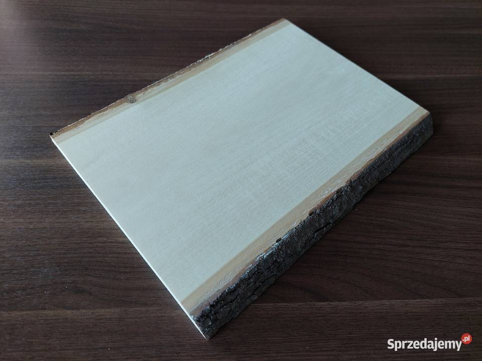 Deska lipowa z korą 30x175x25 rzeźba ikony Rękodzieło Łódź sprzedam