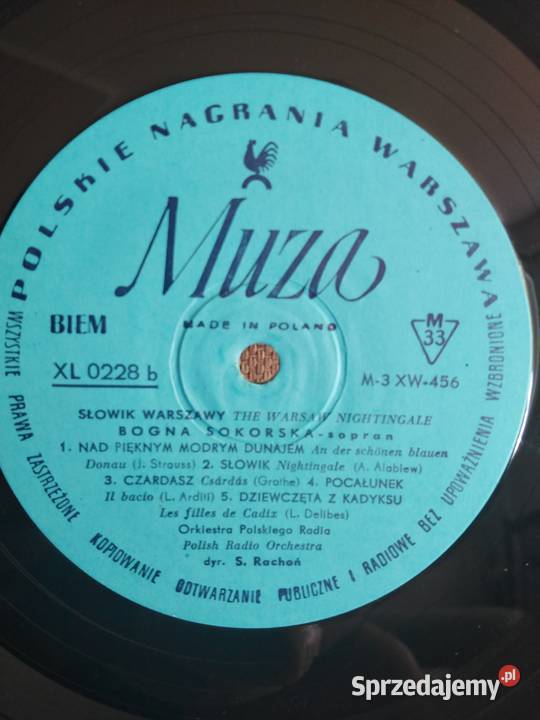 Płyta Winylowa Bogna Sokorska Słowik Warszawy 1 płyta dolnośląskie