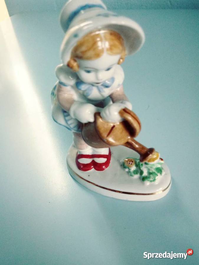 Steatyt Katowice dziewczynka z konewką sygn z Łódź