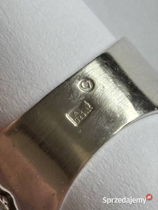 Vintage srebrny pierścionek z cyrkonią kujawsko-pomorskie Bydgoszcz