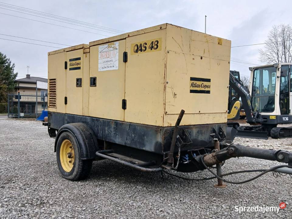 Agregat Prądotwórczy Atlas Copco QAS48 48KW 2000 Rok produkcji 2000 Złoczew sprzedam