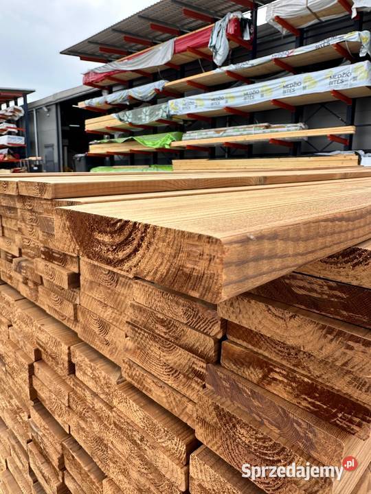 Deska elewacyjna drewniana thermo sosna KL A B Okładziny elewacyjne Prusice