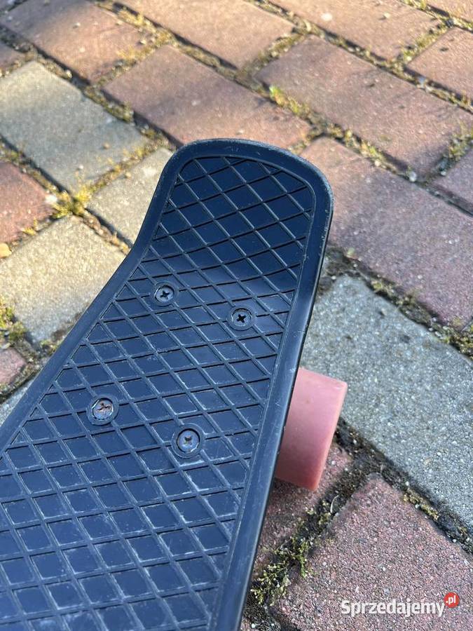 Deskorolka fiszka czarno różowa z kauczukowymi Jasło sprzedam