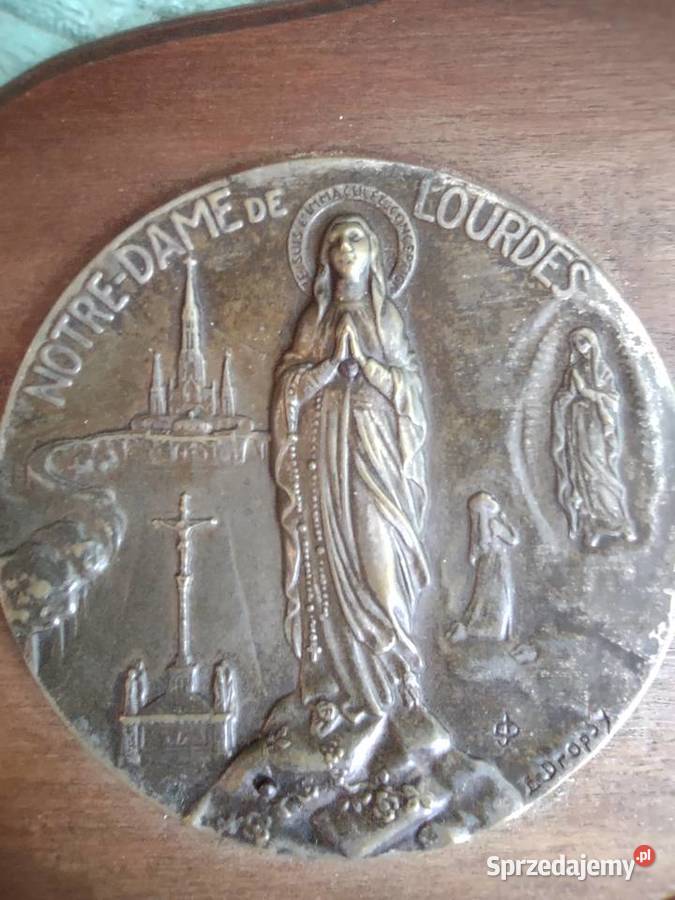 Pamiątka z Lourdes mosiądz Pozostałe