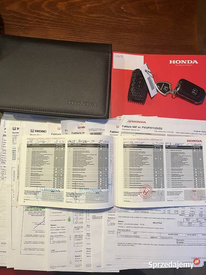 Honda Civic Polski salon serwis ASO niski benzyna lubuskie Zielona Góra