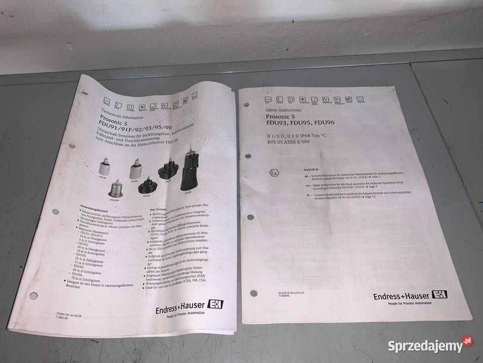 Endress Hauser Prosonic S FDU95E1G3A Ultrasonic Warszawa sprzedam